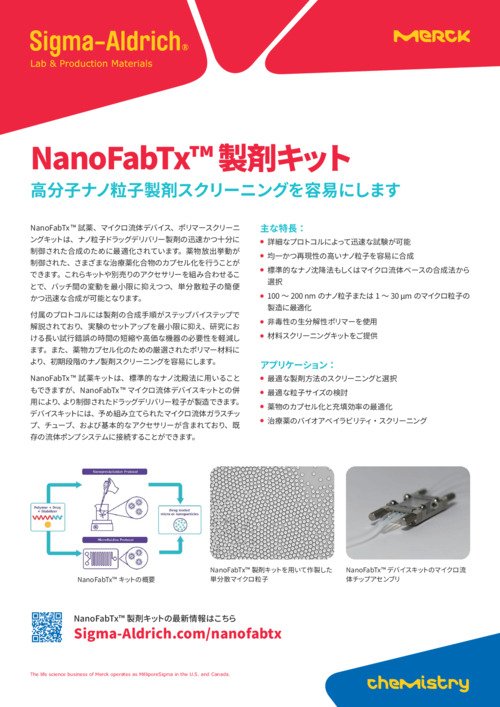 NanoFabTx™ 製剤キット 表紙