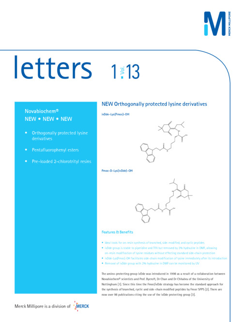 Novabiochem Letters 01/13 表紙
