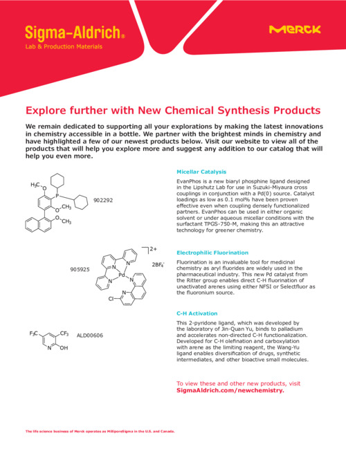 Explore further with New Chemical Synthesis Products 表紙