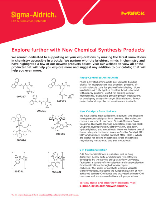 Explore further with New Chemical Synthesis Products 表紙