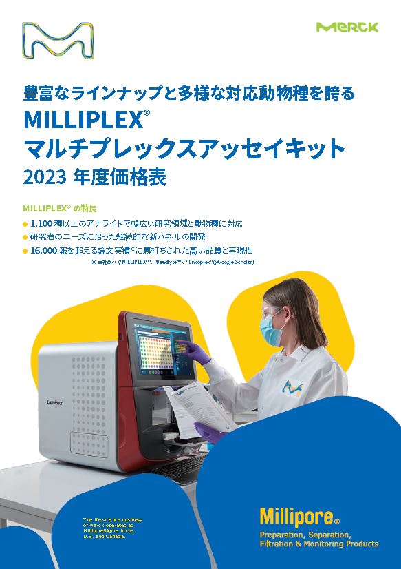 MILLIPLEX® マルチプレックスアッセイキット 2023年度価格表 表紙