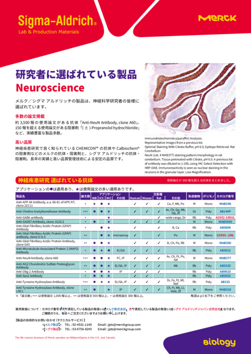 研究者に選ばれている製品 Neuroscience 表紙