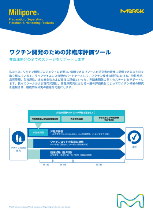 ワクチン開発のための非臨床評価ツール 表紙