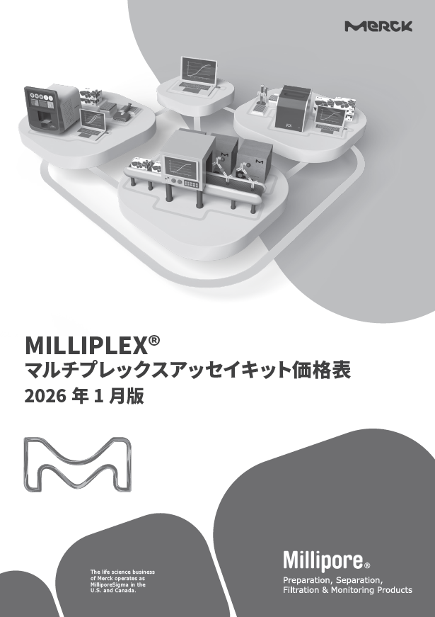MILLIPLEX® マルチプレックスアッセイキット価格表 2026 年1 月版 表紙