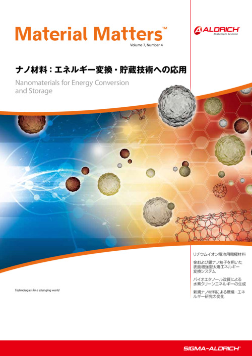 Material Matters Vol.7 No.4 「ナノ材料：エネルギー変換・貯蔵技術への応用」 表紙
