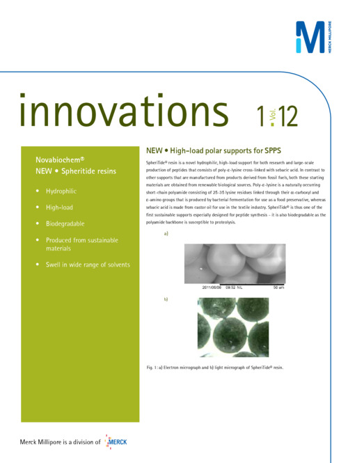 Novabiochem Innovations 01/12 表紙