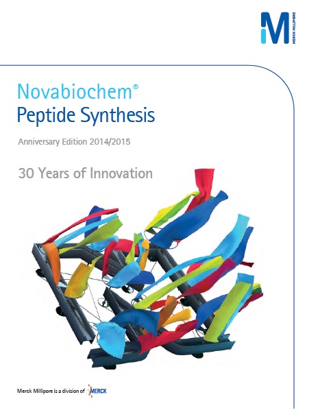 Novabiochem Peptide Synthesis Anniversary Edition 2014/2015 表紙