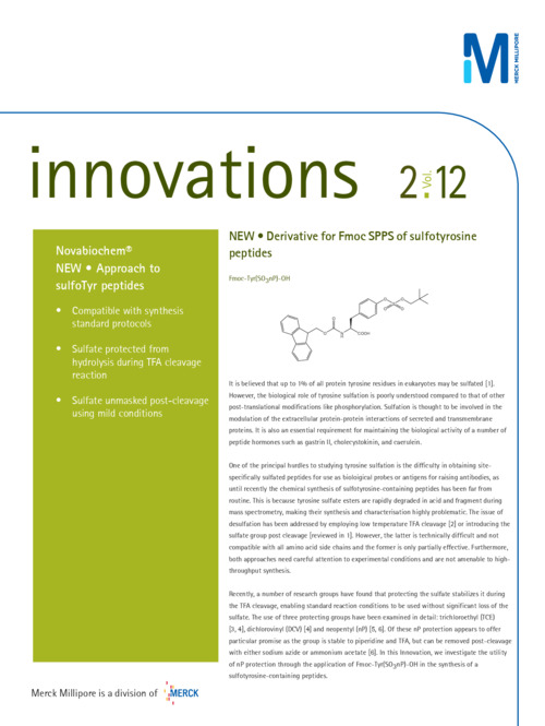 Novabiochem Innovations 02/12 表紙